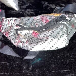 PINK Victoria's Secret Metallic Silver Fanny Pack